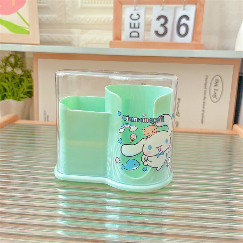 日系卡通少女心化妆棉粉扑收纳盒家用棉签收纳盒猫咪马卡龙盒子|undefined