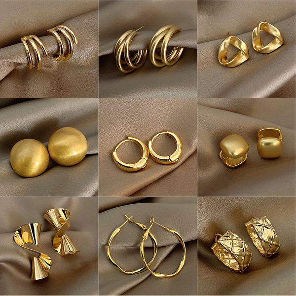 retro geometric elegant universal earrings