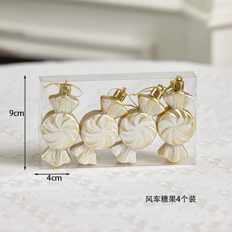 Molino de viento caramelo dorado 4 piezas