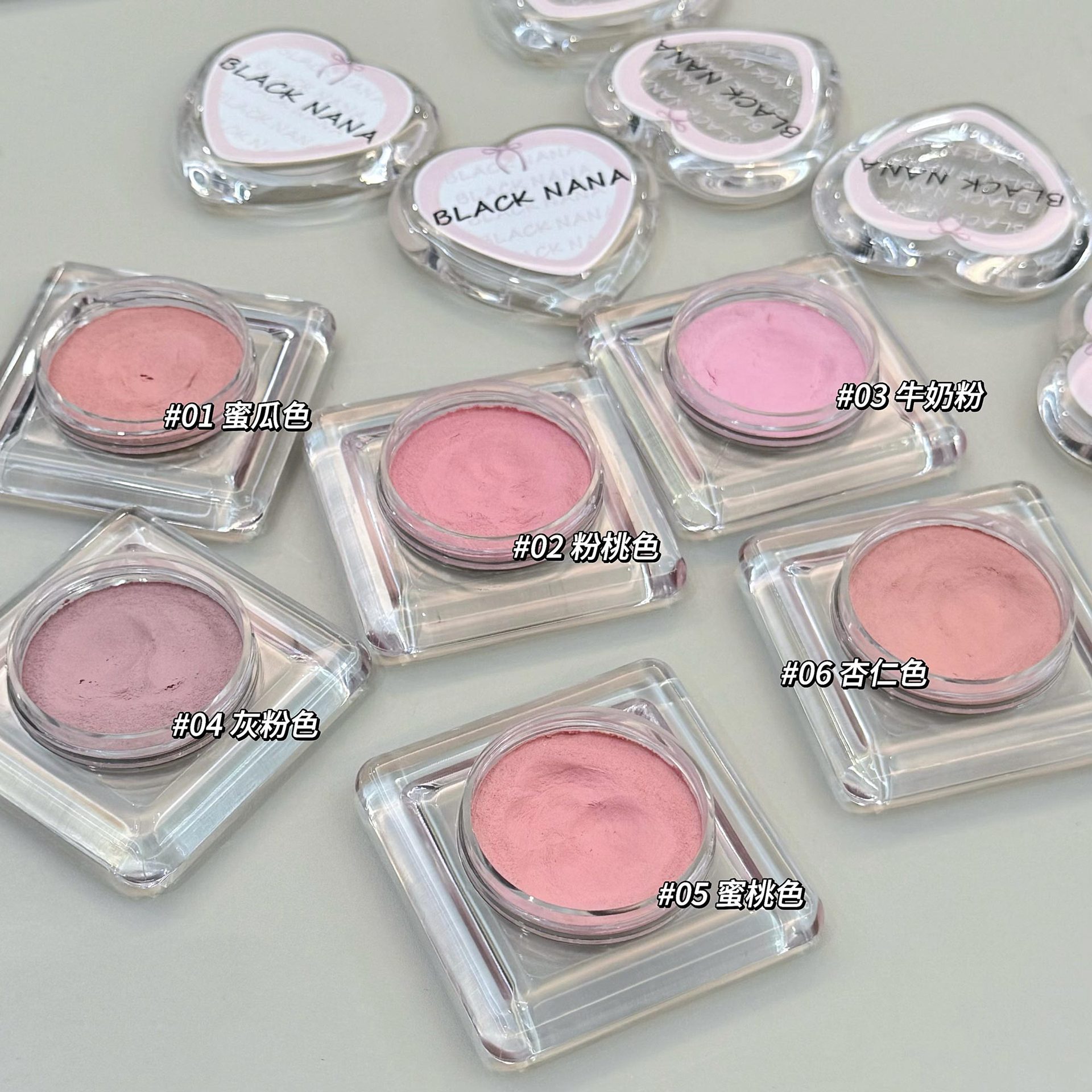 BLACK NANA Blush Low Saturation Strawberry Milk Color Melon Color Mashed Potato Eyeshadow Universal Blush Palette Wholesale undefined