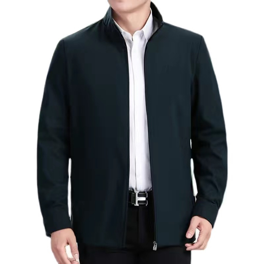 2022 Otoño e Invierno nueva chaqueta de mediana edad y ancianos abrigo de hombre engrosado cálido cuello alto negocio casual papá abrigo de algodón acolchado