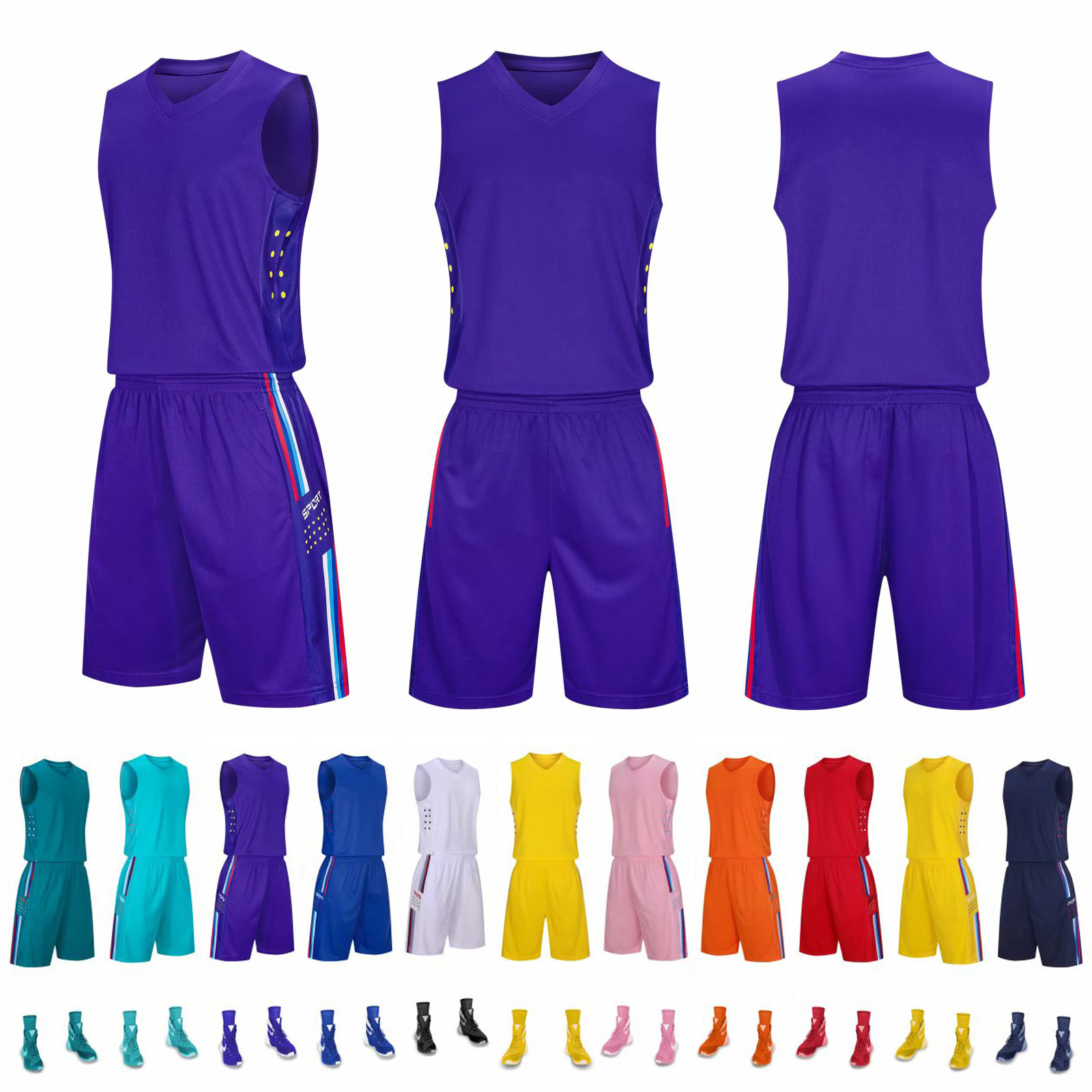 Wholesale new basketball suit suit men's printed team uniform adult children training basketball vest printable printing number