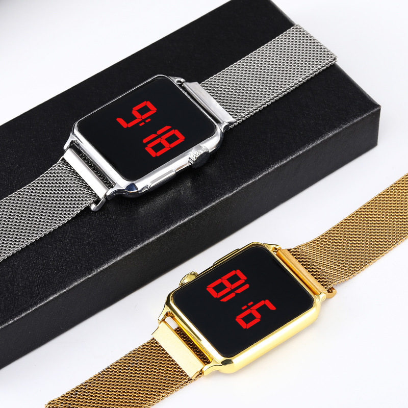 (Wholesale), apple, square fashionable trend strong magnet, electronic watch, (Physicals) 3