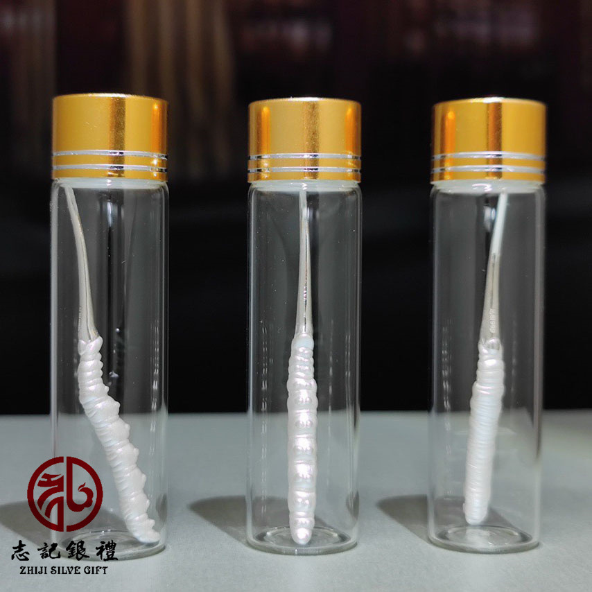 纯银999 实心虫草 泡茶煮水软化水质冬虫夏草保健银礼品
