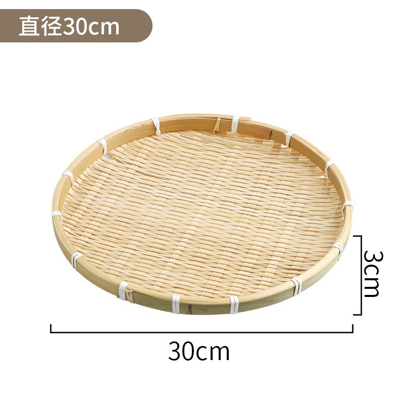Plato redondo de bambú tejido pequeño para bocadillos dulces para bocadillos de semillas de melón plato redondo creativo para el hogar mini productos de bambú hechos a mano