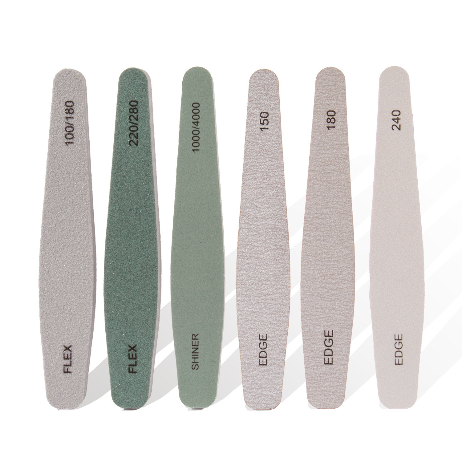 Herramientas de manicura, archivo de uñas, frotación de esponjas, manicura, pulido y pulido, 6 en 1 caja de combinación en stock