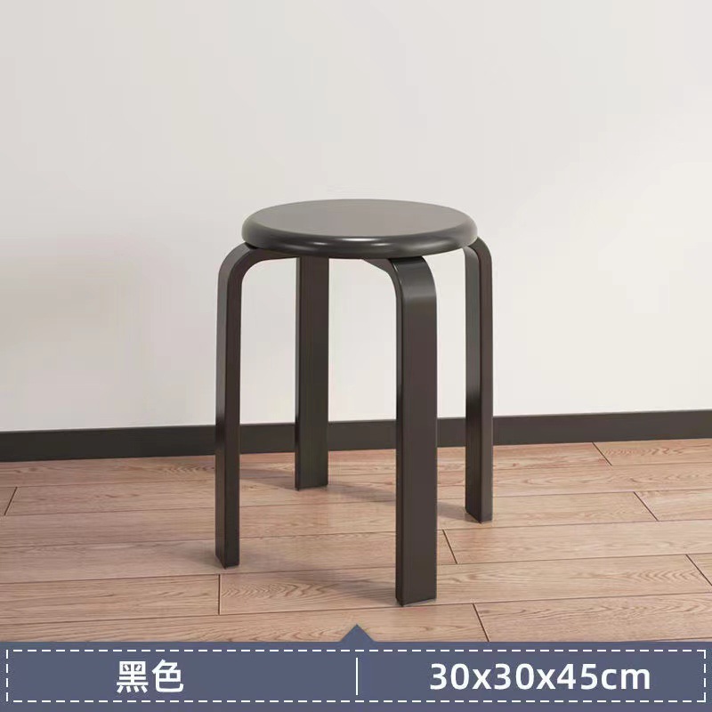 [대담한 나무 다리-테이블 높이에 적합] 순수한 검정 1