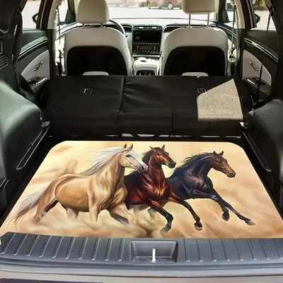 Avtomobil döşəmə paspasları: Floor Mat, Skin-Friendly, Dust-Proof, Soundproof - trunk-mat-18-75100cm-crystal-velvet-dot-bottom