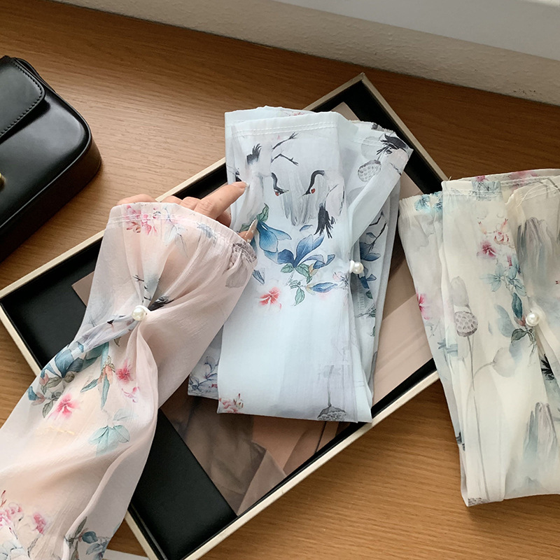 Nuevo súper hada conduciendo protector solar manga de hielo tubo recto suelto anti-ultravioleta estilo nacional manga de mano manga protector solar manga para exteriores