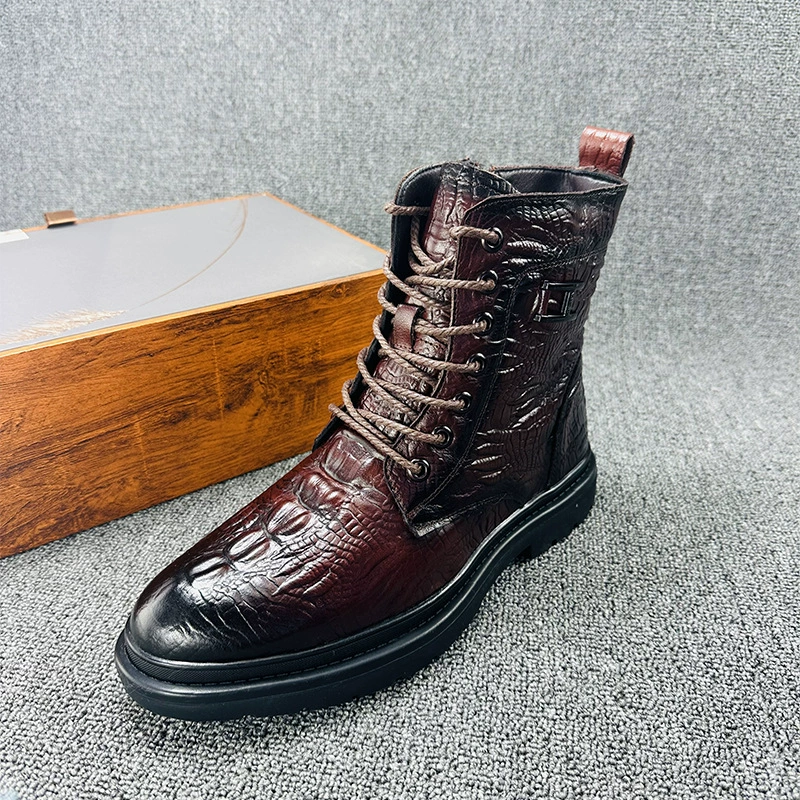 2023 зимние ботинки Martin, мужские Новые мужские ботинки из натуральной шерсти на бархатной подкладке из утолщенной воловьей кожи