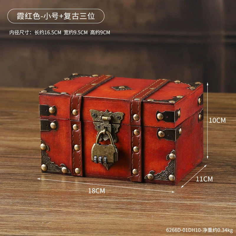 Retro wooden table storage box, wooden box