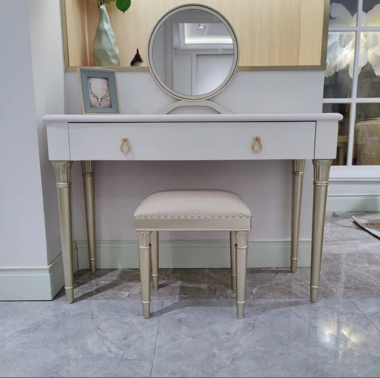 프랑스 입장 럭셔리 드레싱 테이블 작은 빨간 책 요정 단단한 나무 드레싱 테이블 간단한 미국 공주 드레싱 테이블 이중 사용 책상