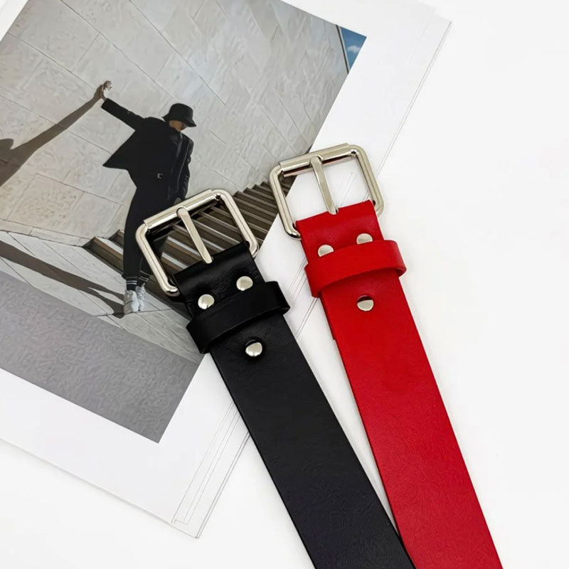 Other Pin Buckle Belt Black Red