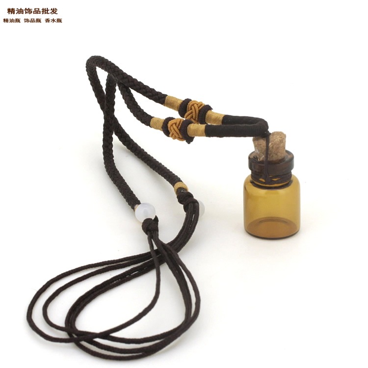 精油饰品网2ml茶色瓶直绑啡色双扣绳项链1.jpg