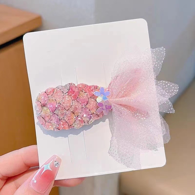 머메이드 스팽글 bb 클립-오렌지 테일