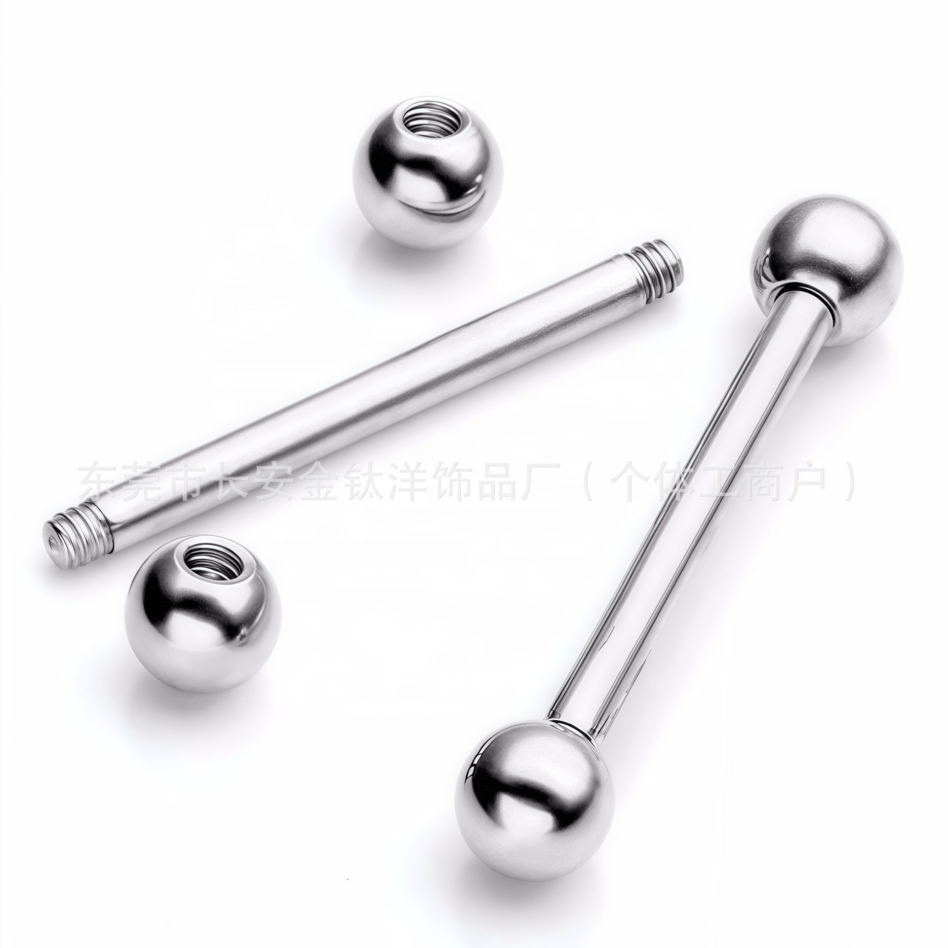 F136 Titanium 0.8mm External Thread Straight Ball Nose Lip Ear Nail G23 Titanium Alloy Piercing Jewelry detail image 5