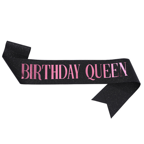 Cross-border birthday party glitter shoulder strap etiquette belt…