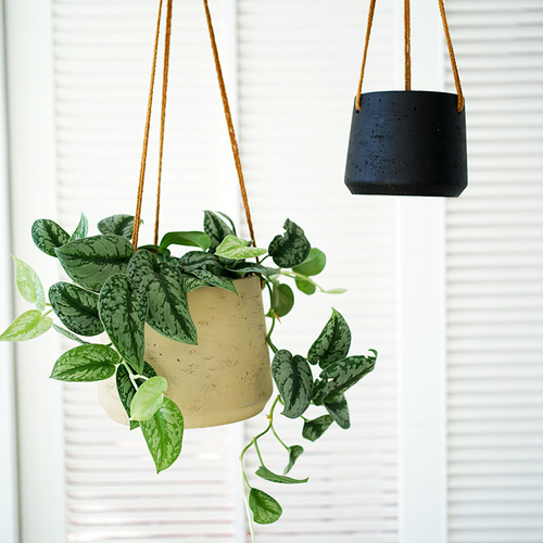 Nordic wall hanging cement hanging flower pot hanging plant hanging basket wall hanging basin hanging balcony spider orchid potted plant