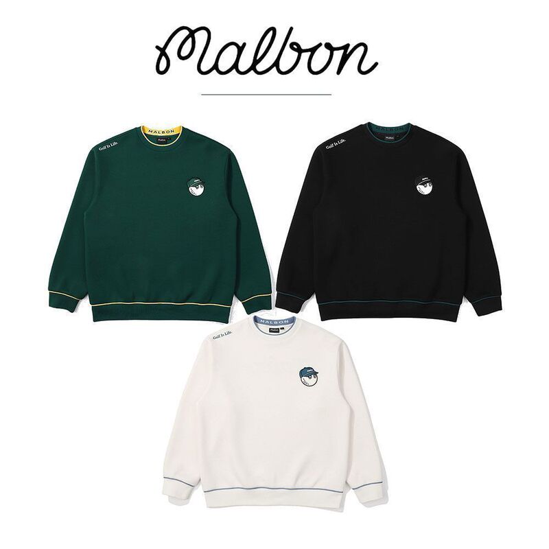 24 New Korean Autumn and Winter Men's Golf Clothing Golf Sports Versatile Round Neck Embroidered Long-Sleeved Sweatshirt