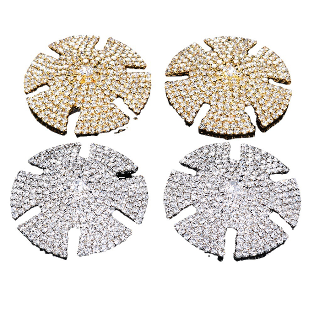 Amazon popular sexy en forma de corazón en el pecho pegatinas europeo y americano discoteca sexy rhinestone pezón Pegatinas en el pecho
