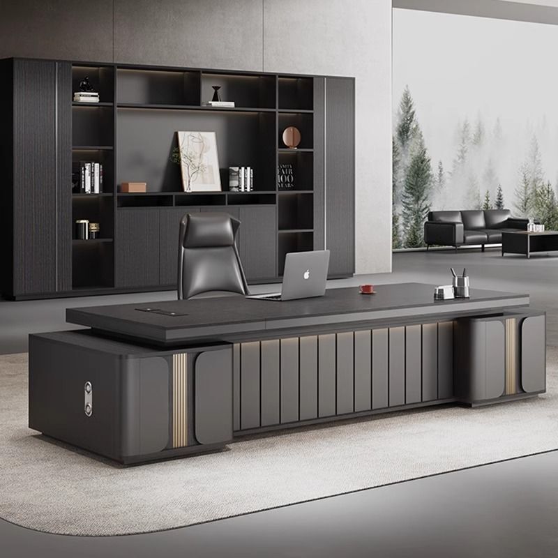 Office President Desk Boss Desk and Chair Combination Modern Light Luxury Manager Desk Commercial Executive Desk Office Desk Furniture Table Office President Desk Boss Desk and Chair Combination Modern Light Luxury Manager Desk Commercial Executive Desk Office Desk Furniture Table