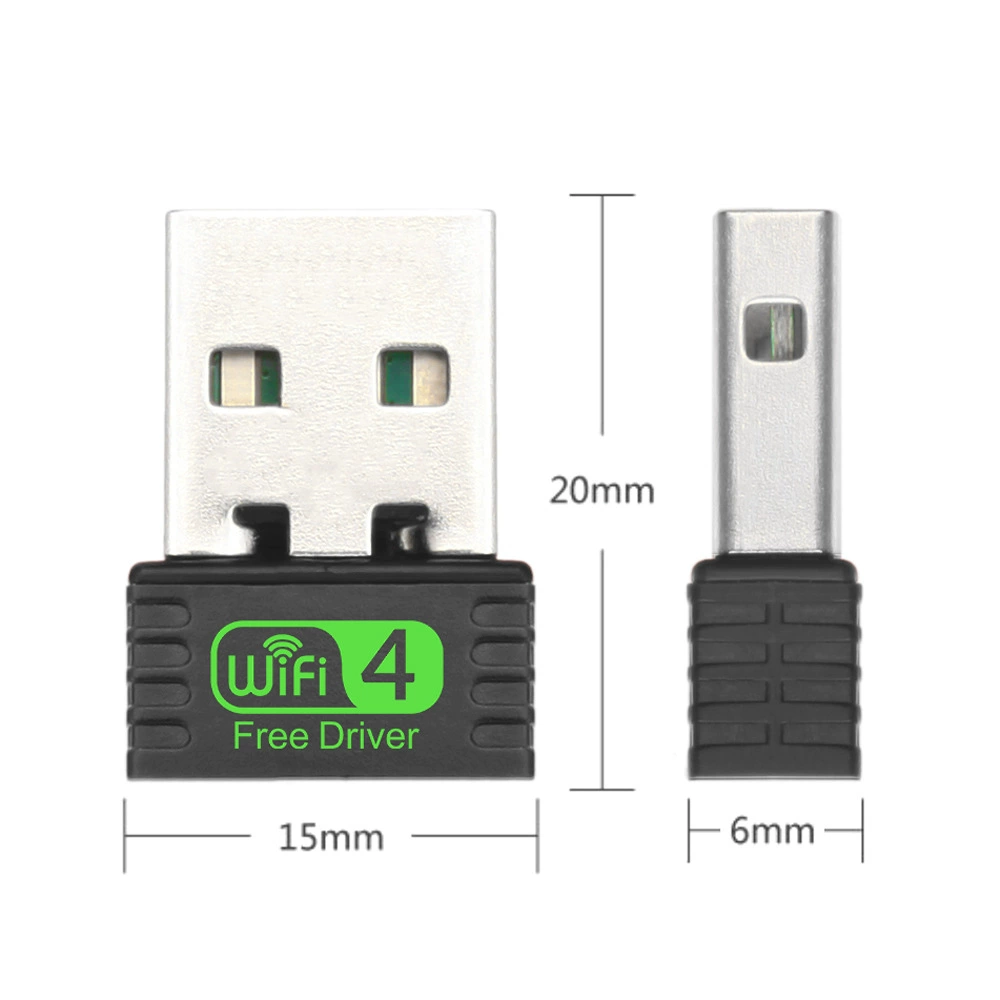 USB беспроводной сетевой адаптер 150 Мбит/с для настольного ПК, мини WiFi передатчик-приёмник, драйвер не требуется
