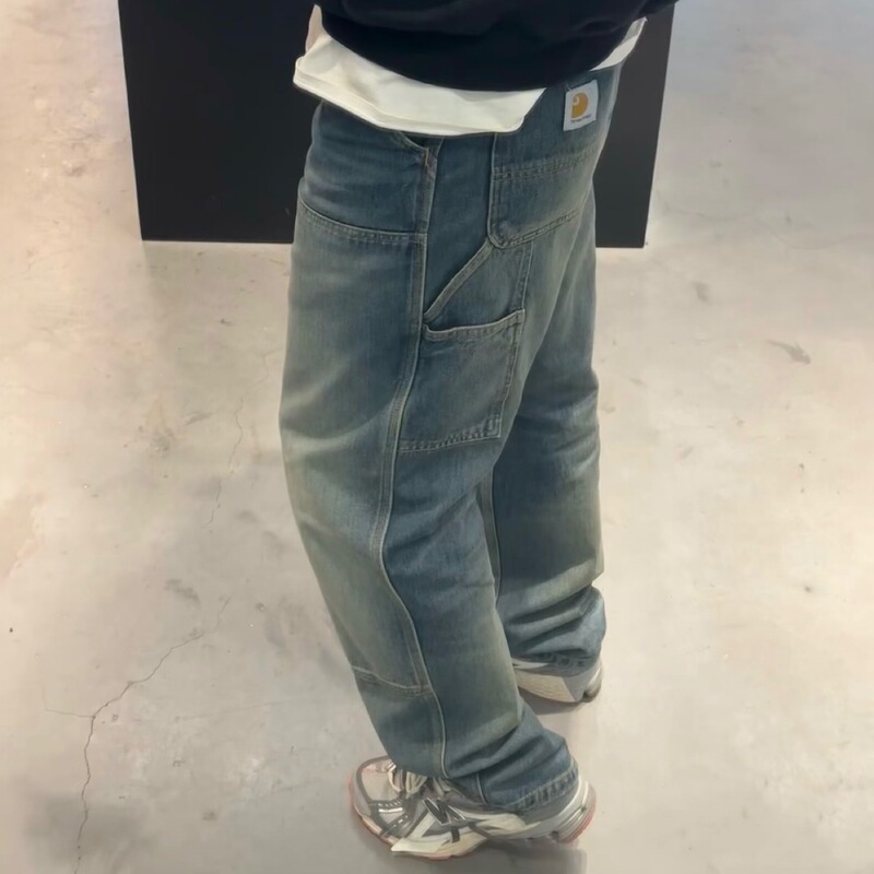 Cross-border European and American Spring and Summer New Carhart Retro Casual Washed Old Knee Lumber Jeans for Men Cross-border European and American Spring and Summer New Carhart Retro Casual Washed Old Knee Lumber Jeans for Men
