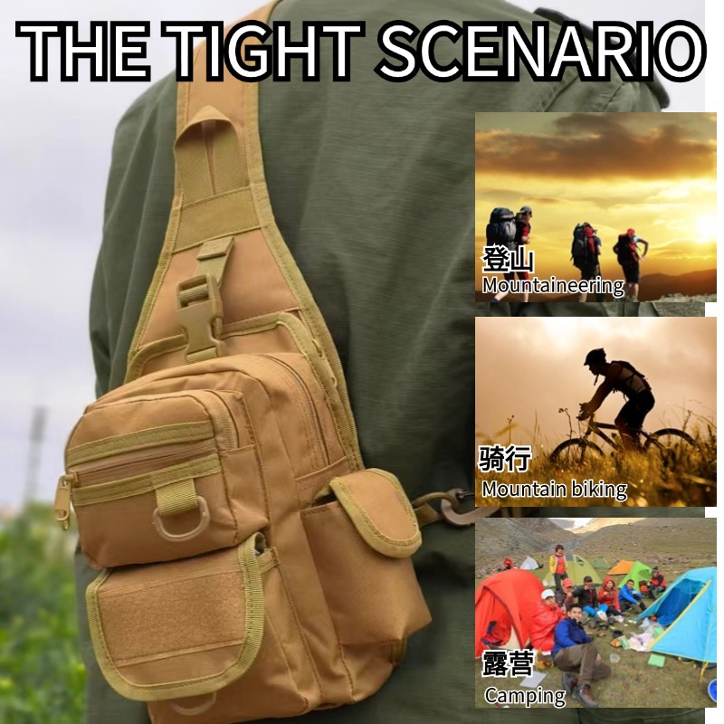 Bolso de pecho para deportes al aire libre para hombre, camuflaje militar con funda de liberación rápida, bolso de pecho táctico, bolso cruzado de tela Oxford impermeable