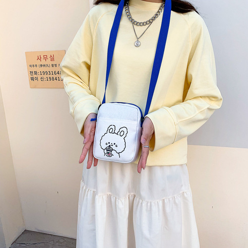 Wholesale Cute Crossbody Small Bags for Women  New Trendy Small Fresh Female Student Girls Versatile Mobile Phone Canvas Bag