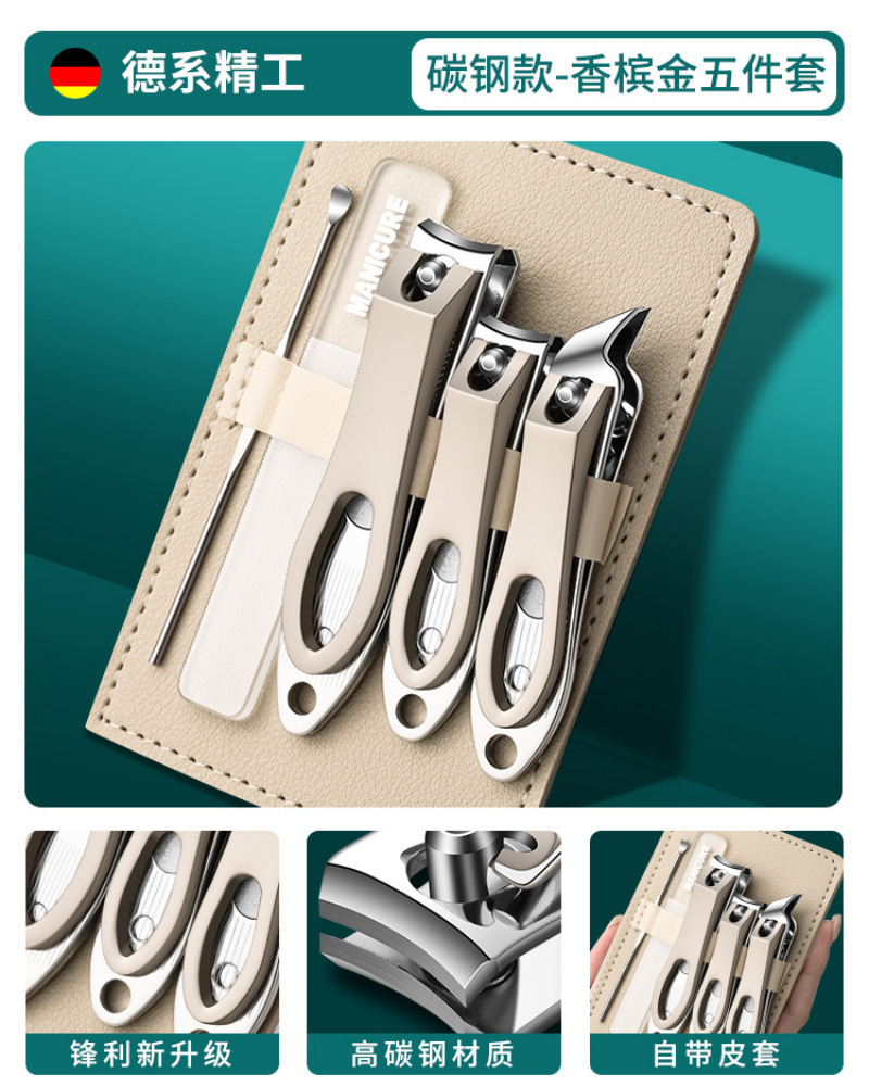 Hombres oblíquos alicadores de uñas caseros, conjunto de cortadores de uñas, cucharas de orejas de regalo, cortadoras de uñas portátiles para mujeres image 11