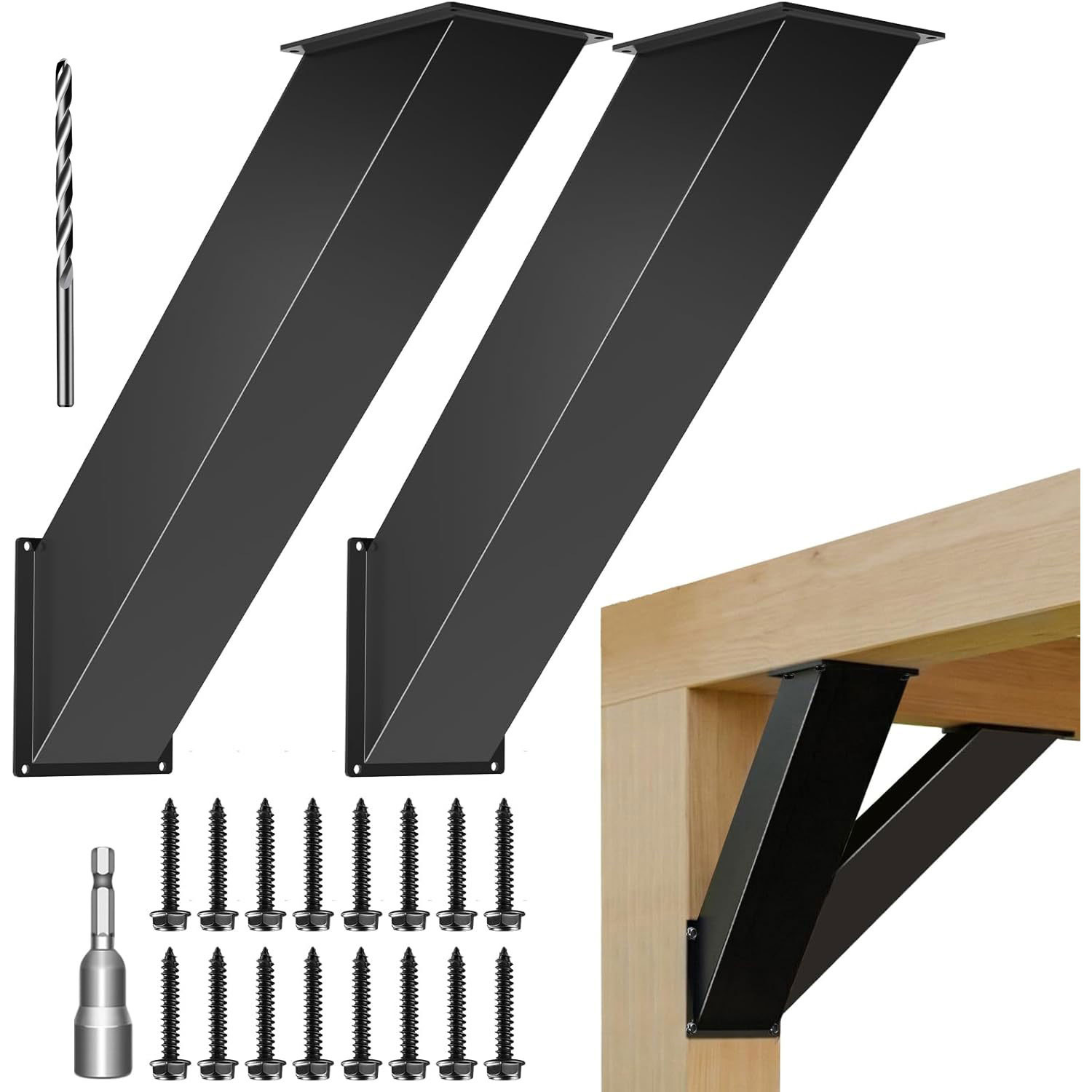 Soporte en Ángulo para Pérgola de 45 Grados de Hierro para Cenador Exterior image 6