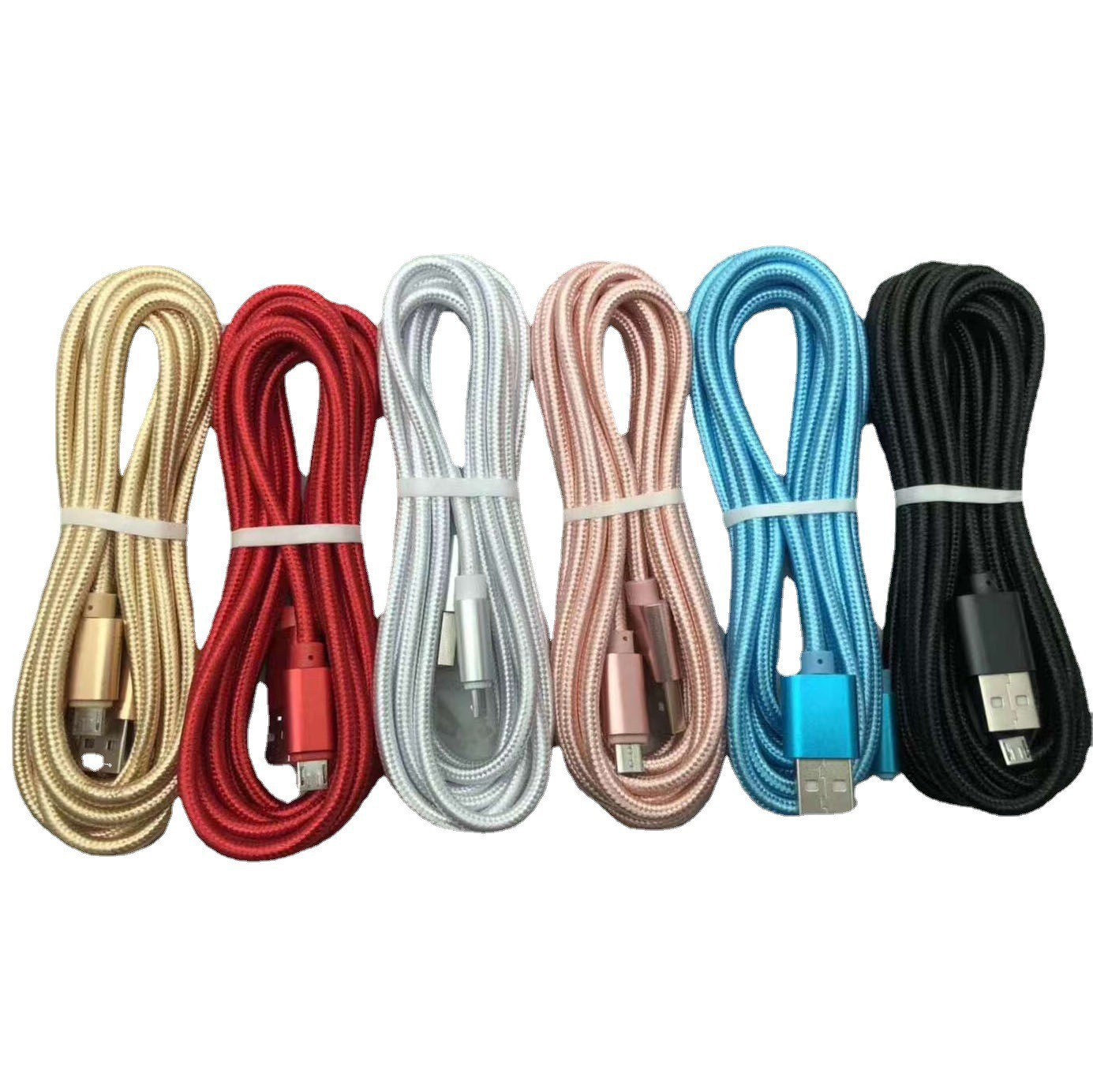 Câble de données étendu pour téléphone Apple, Android, Huawei, câble de chargement USB tressé en nylon de 1 mètre_voghion.com