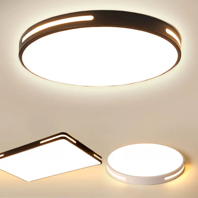 塑料圆形LED吸顶灯卧室灯客厅灯简约现代大气超薄餐厅阳台灯具