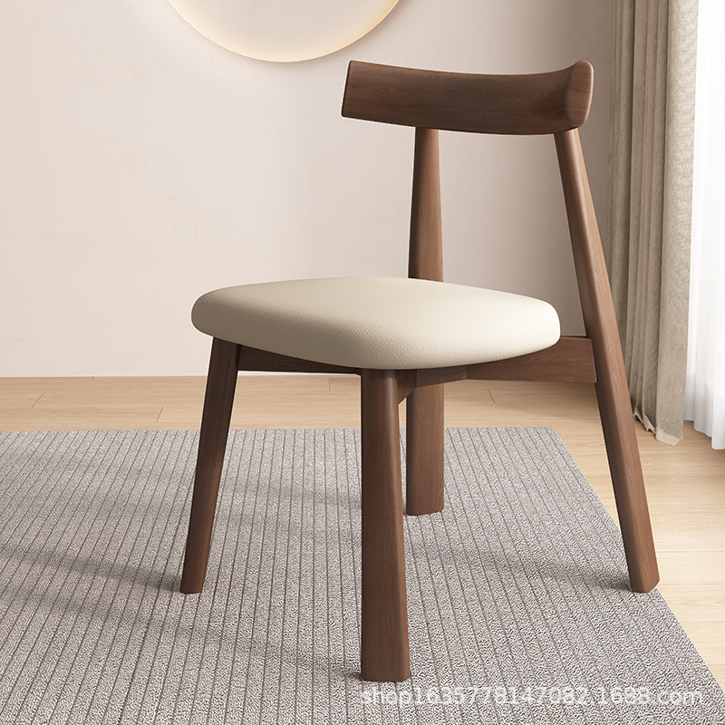 silla de comedor de madera maciza moderna simple, silla de respaldo de restaurante nórdico, estudio, mesa de comedor de hotel, taburetes, fábrica de origen