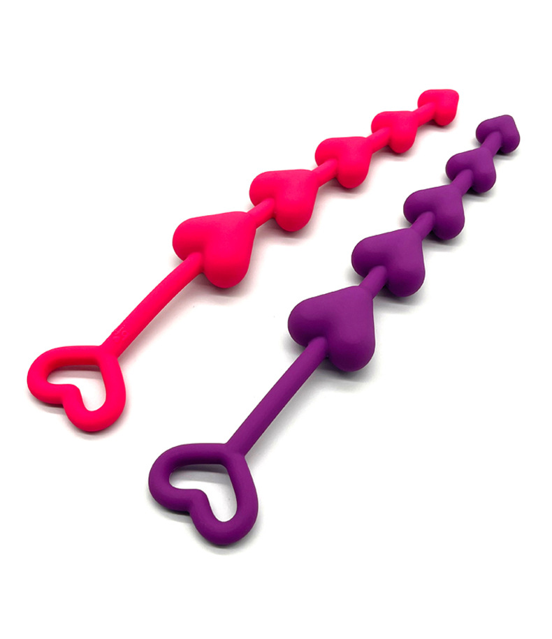 Silicone Anal Beads Plug with Tapered Tip, Portable Purple Design — detail image 5