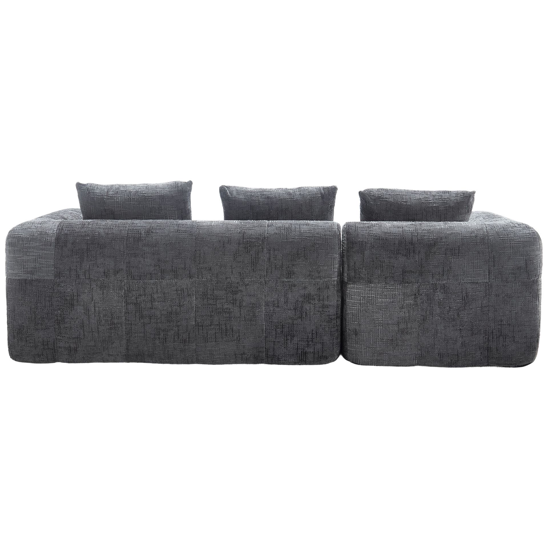 Foshan Factory Vacuum Roll Sofa de algodón de azúcar comprimido Sala de estar italiana Apartamento pequeño Sofá de tela en línea recta