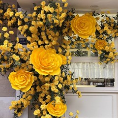 ローズガムローズストーリー撮影写真結婚式牧歌的なウィンドウ装飾防水発泡紙の花
