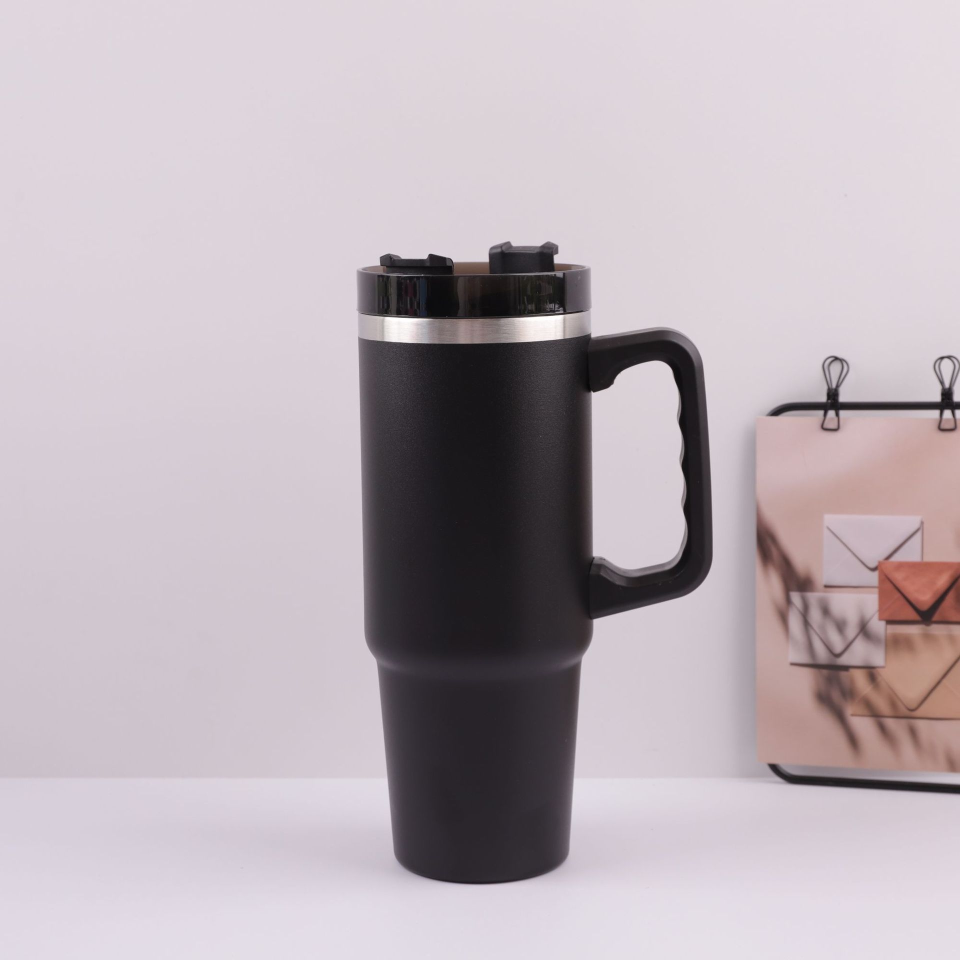 Transfronterizos 30oz mango taza de automóvil de acero inoxidable taza de aislamiento de alta capacidad taza de automóvil portátil al aire libre