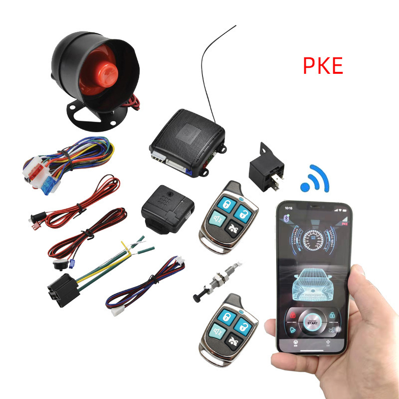 厂家直供跨境产品 汽车防盗器 car alarm手机APP/PKE感应开关锁|undefined