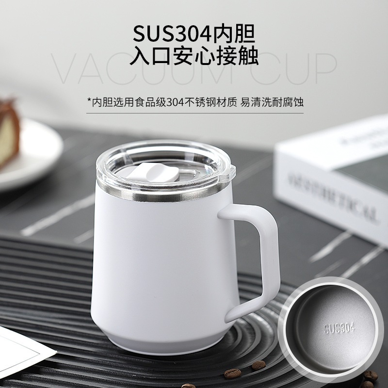 Tendencia creativa aislamiento de doble capa 304 acero inoxidable taza de oficina taza de hogar de oficina perezosa personalizada