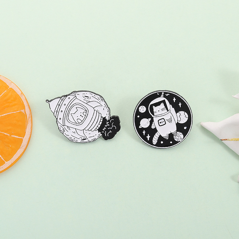 cartoon cute space brooch