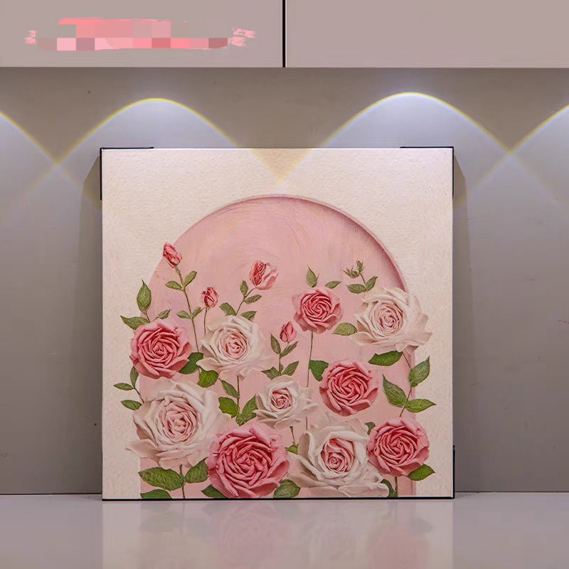 奶油床头餐厅客厅卧室温馨静享花开沙发装饰画高级玄关斗柜摆件画|undefined