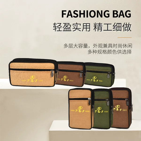 New Mobile Phone Bag Men's Cigarette Coin Purse Wear Belt Large Mobile Phone Waist Bag Supermarket Fair Waist Bag Women