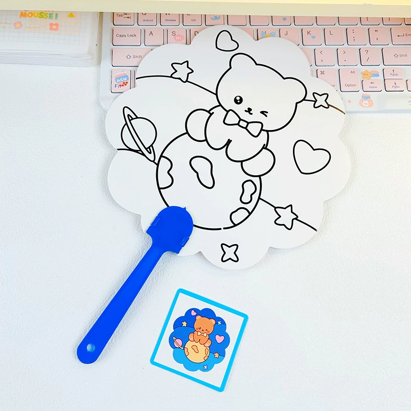 Летняя креативная древняя ручная роспись китайской каллиграфии текст инопланетянин веер вдохновляющий текст веер-погремушка маленький подарок