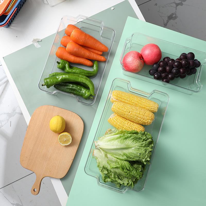 PET transparent refrigerator fresh-keeping compartment storage box…