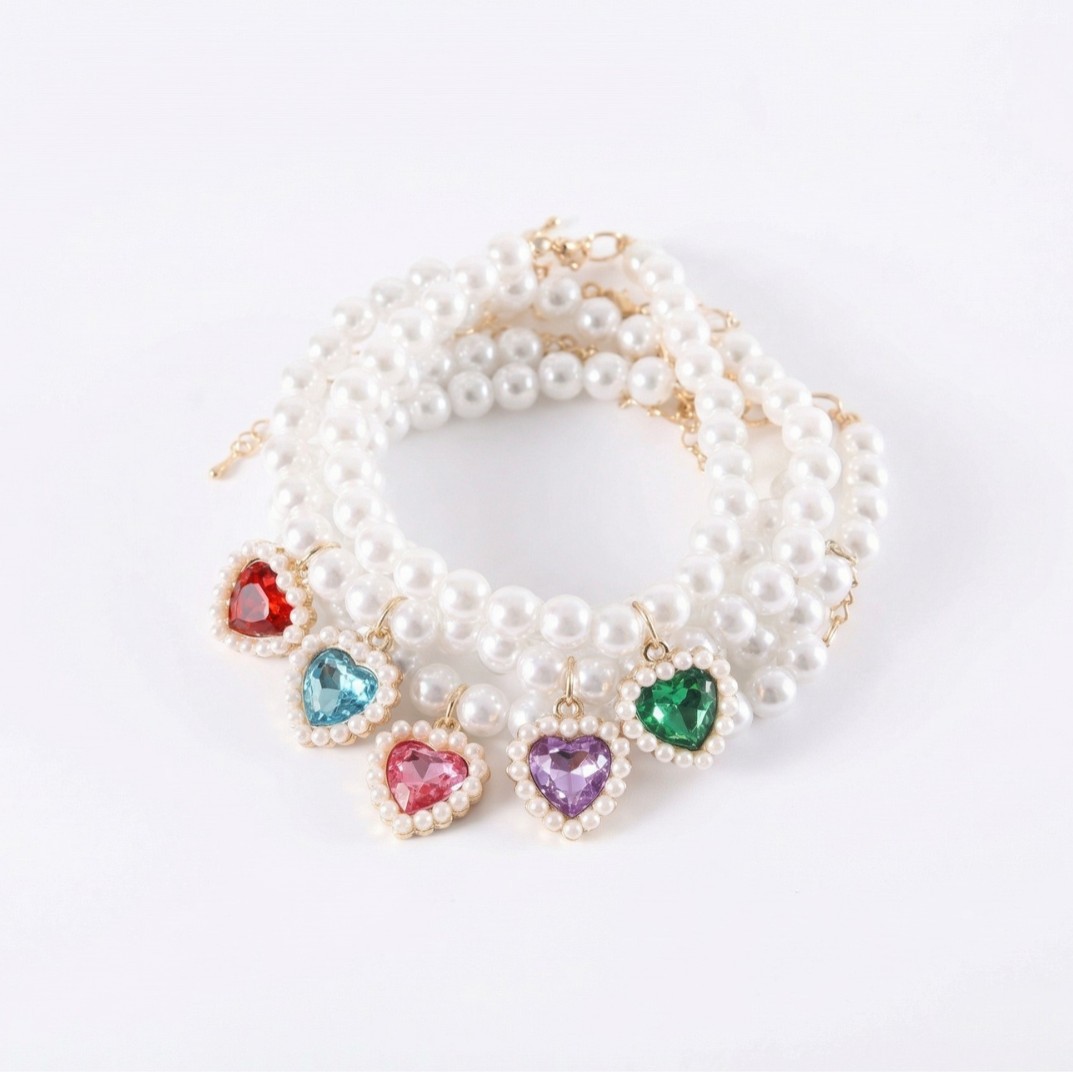 Collar de perlas de diamante de color para mascotas collar de perlas para perros gatos perros fabricantes de joyas exquisitas al por mayor