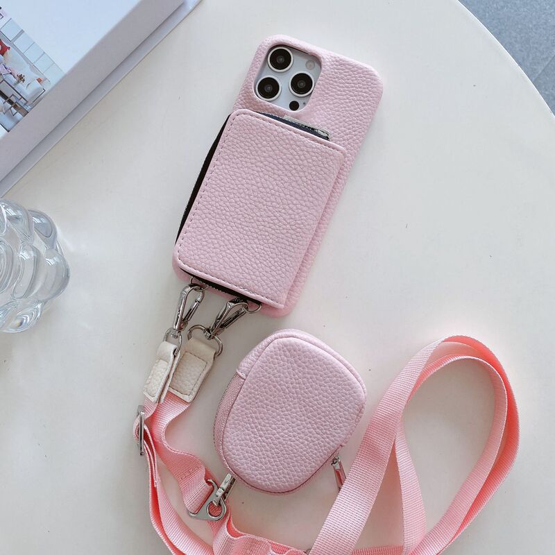 Litchi Pattern Leather Case Suitable for Apple 17Air, iPhone 16 Pro Crossbody, 15 Max Leather Case, 14 Wallet Card Holder Litchi Pattern Leather Case Suitable for Apple 17Air, iPhone 16 Pro Crossbody, 15 Max Leather Case, 14 Wallet Card Holder
