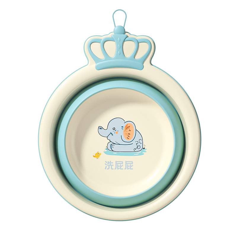 Bacia plegable para bebés set de tres piezas para lavado de cara especial para recién nacidos, traseros, pies y pies de dibujos animados que pueden colgar dormitorio infantil
