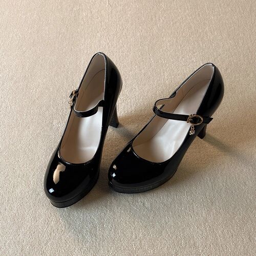 French retro single women's spring new niche design versatile comfortable temperament Mary Jane high heels women