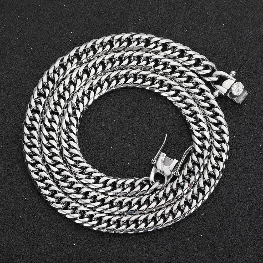 Solid Color Pattern Men'S Gender Hip-hop Solid Color Stainless Steel Plating 18k Gold Plated Men's Necklace